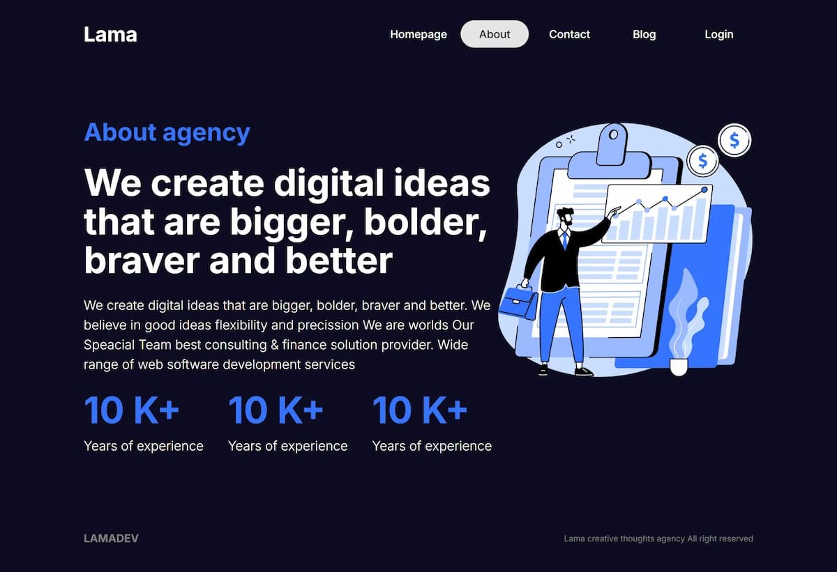 Preview of Lama Blog, a Web App project