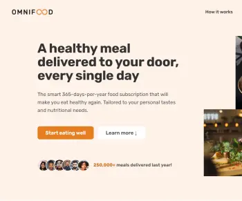 Preview of Omni Food, a Web App project