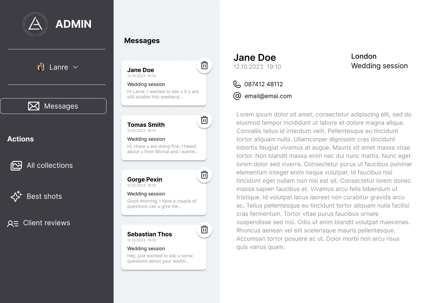 Preview of Lanre Ayilegbe Studios, a Web App project