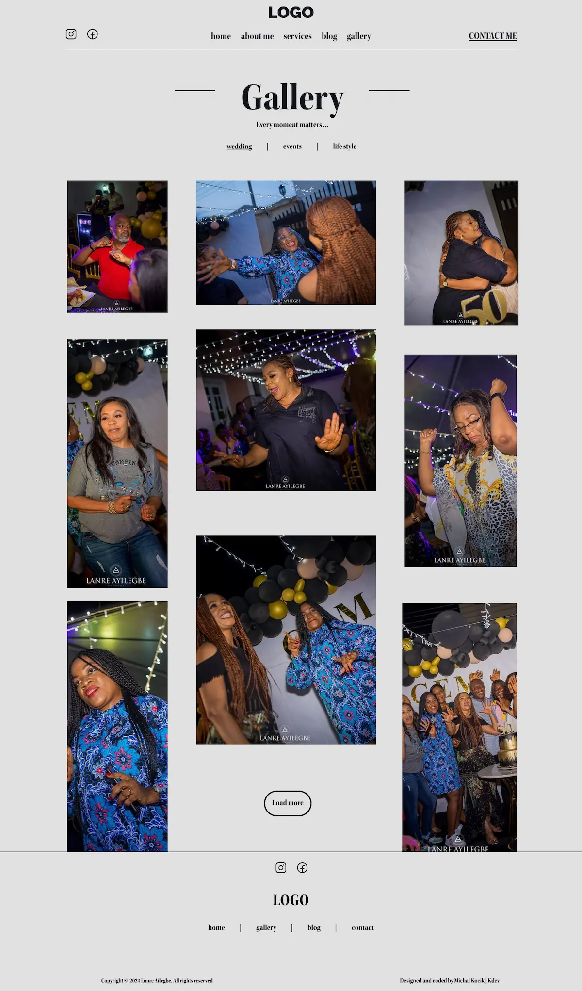 Preview of Lanre Ayilegbe Studios, a Web App project